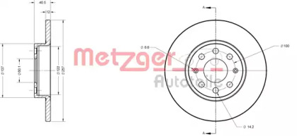 Тормозной диск METZGER 6110246