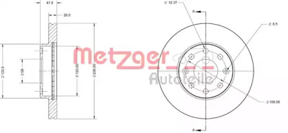 Тормозной диск METZGER 6110257