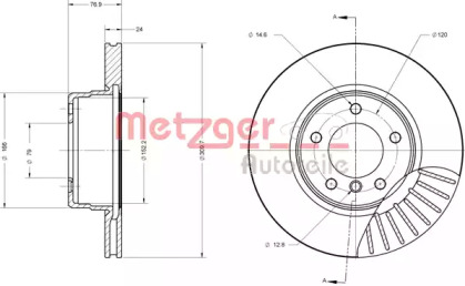 Тормозной диск METZGER 6110260