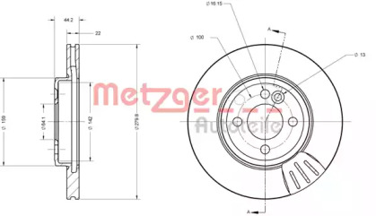 Тормозной диск METZGER 6110263