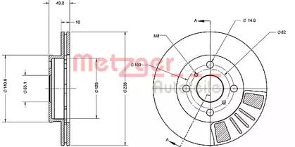 Тормозной диск METZGER 6110269