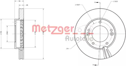 Тормозной диск METZGER 6110271