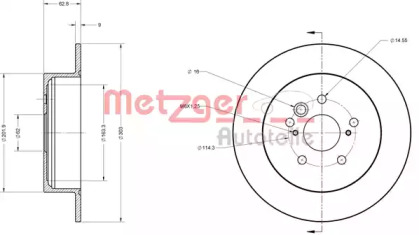 Тормозной диск METZGER 6110272