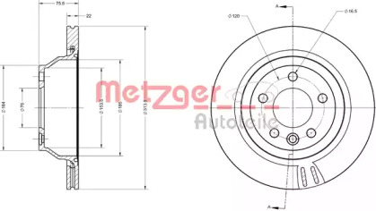 Тормозной диск METZGER 6110344