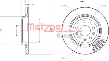 Тормозной диск METZGER 6110362