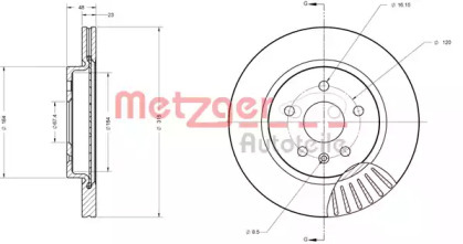 Тормозной диск METZGER 6110371