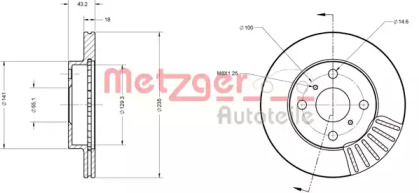 Тормозной диск METZGER 6110372