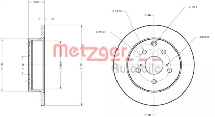 Тормозной диск METZGER 6110394