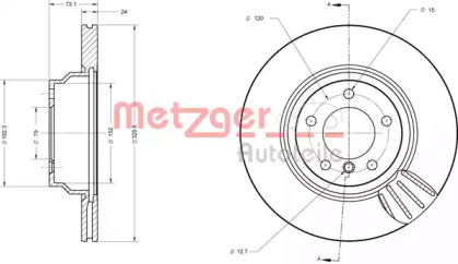 Тормозной диск METZGER 6110401