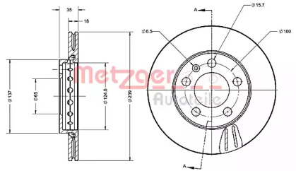 Тормозной диск METZGER 6110403