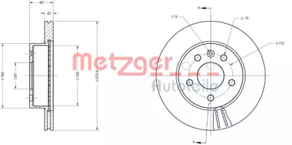 Тормозной диск METZGER 6110407