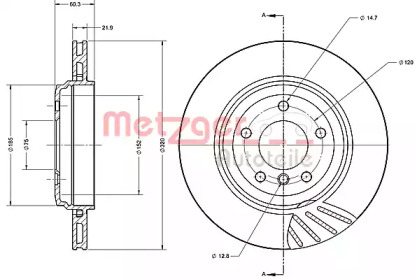 Тормозной диск METZGER 6110435