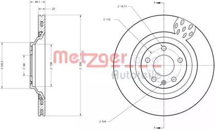 Тормозной диск METZGER 6110437