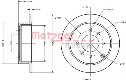 Тормозной диск METZGER 6110464