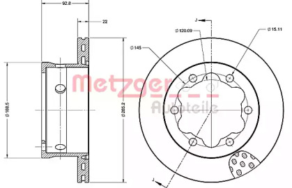 Тормозной диск METZGER 6110472