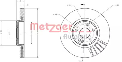 Тормозной диск METZGER 6110478