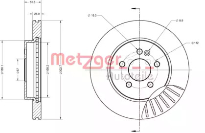 Тормозной диск METZGER 6110480