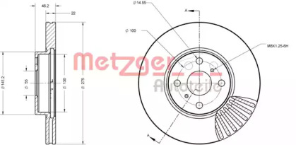 Тормозной диск METZGER 6110496