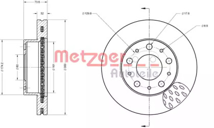 Тормозной диск METZGER 6110497