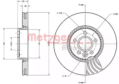 Тормозной диск METZGER 6110504