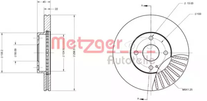 Тормозной диск METZGER 6110505