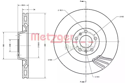 Тормозной диск METZGER 6110515