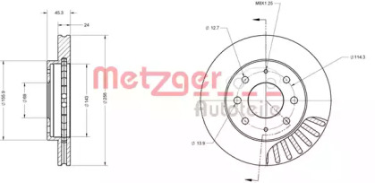 Тормозной диск METZGER 6110546