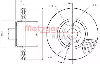 Тормозной диск METZGER 6110573