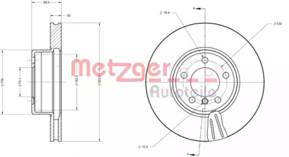 Тормозной диск METZGER 6110597