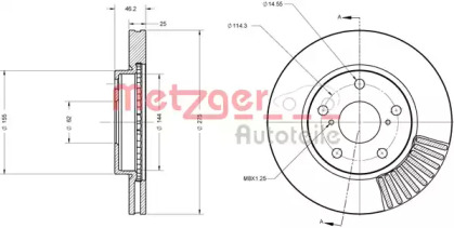 Тормозной диск METZGER 6110611