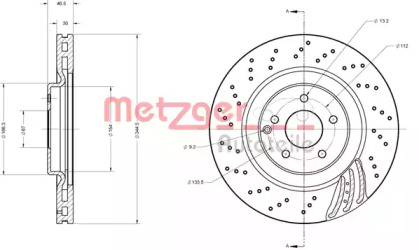 Тормозной диск METZGER 6110614