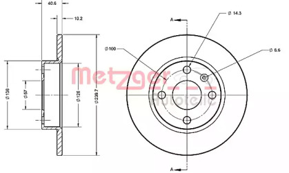 Тормозной диск METZGER 6110650