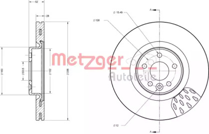 Тормозной диск METZGER 6110659