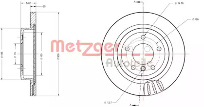 Тормозной диск METZGER 6110673