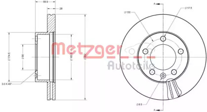 Тормозной диск METZGER 6110687