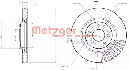 Тормозной диск METZGER 6110695