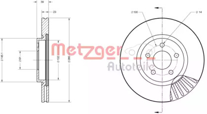 Тормозной диск METZGER 6110709