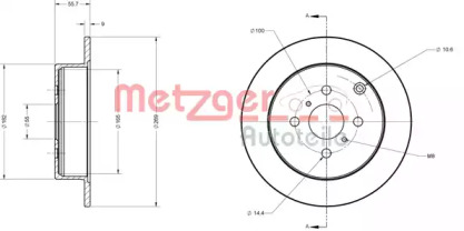 Тормозной диск METZGER 6110710