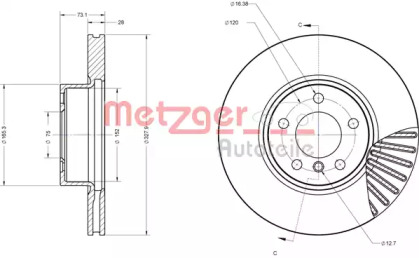 Тормозной диск METZGER 6110718