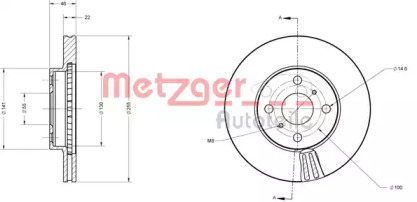 Тормозной диск METZGER 6110722