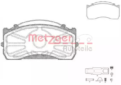 Комплект тормозных колодок METZGER JCA 815.80