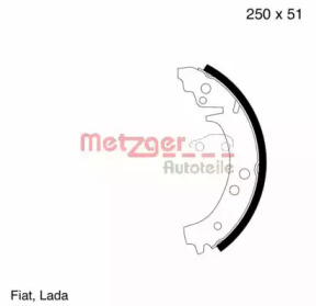 Комлект тормозных накладок METZGER MG 351