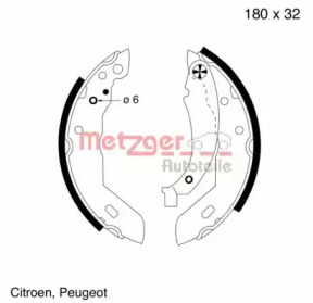 Комлект тормозных накладок METZGER MG 415