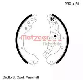 Комлект тормозных накладок METZGER MG 418