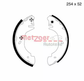 Комлект тормозных накладок METZGER MG 644