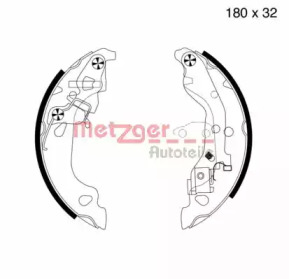 Комлект тормозных накладок METZGER MG 737