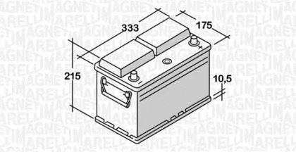 Стартерная аккумуляторная батарея MAGNETI MARELLI 068100072010