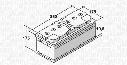 Стартерная аккумуляторная батарея MAGNETI MARELLI 068085072030