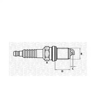 Свеча зажигания MAGNETI MARELLI 062000776304