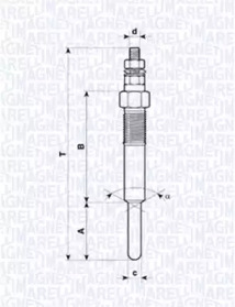 Свеча накаливания MAGNETI MARELLI 062583101304